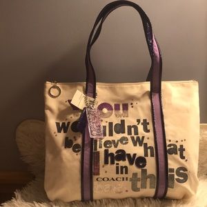 Coach Poppy Glam Tote